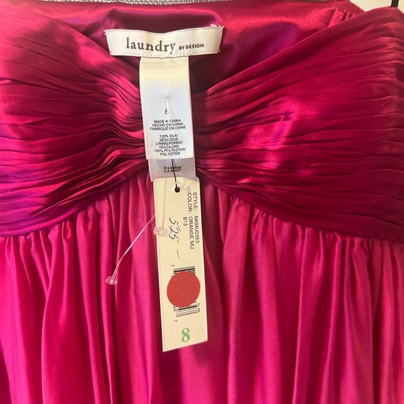 Tags On. Y2K Silk Strapless Dress by Laundry - Picture 5 of 5